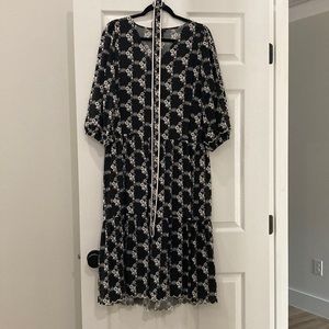 Ann Taylor flower print dress with belt